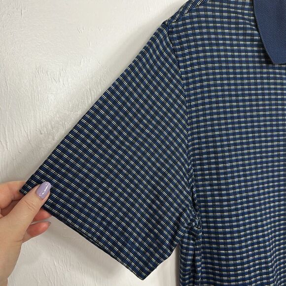 CARNOUSTIE Cotton Geo Pattern Short Sleeve Polo Shirt Size M - Picture 2 of 7